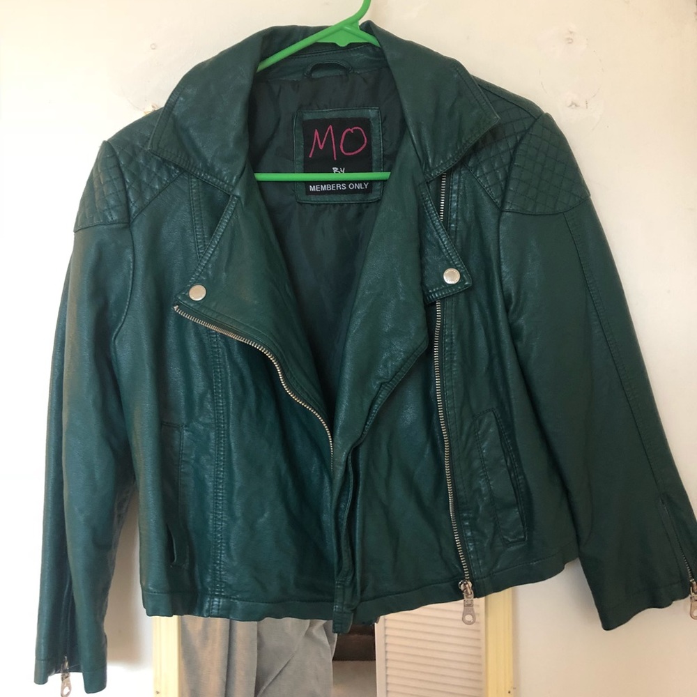 Members Only Emerald Moto Jacket